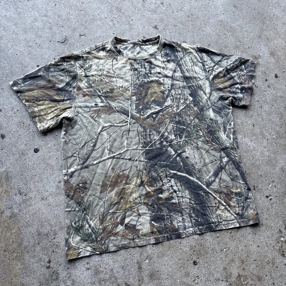 Realtree AP Camo T Shirt Mens Large All Over Print Hunting Camouflage Tee